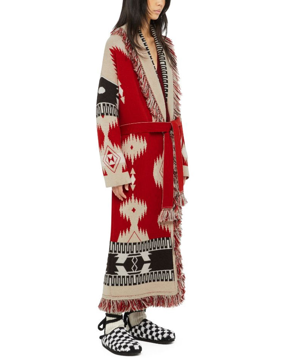 Fire and Cream Icon Jacquard Coat