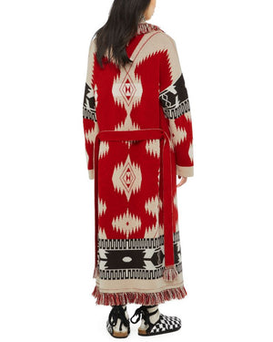 Fire and Cream Icon Jacquard Coat