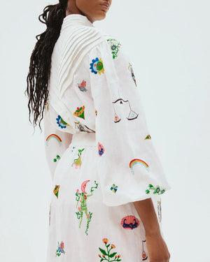 Cream Embroidered Atticus Shirt