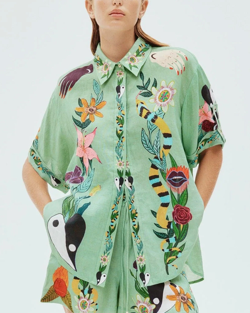 Alémais Jade Linen Oversized Meagan Shirt – Stanley Korshak