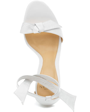 Clarita 90 Bow Leather Sandal in White