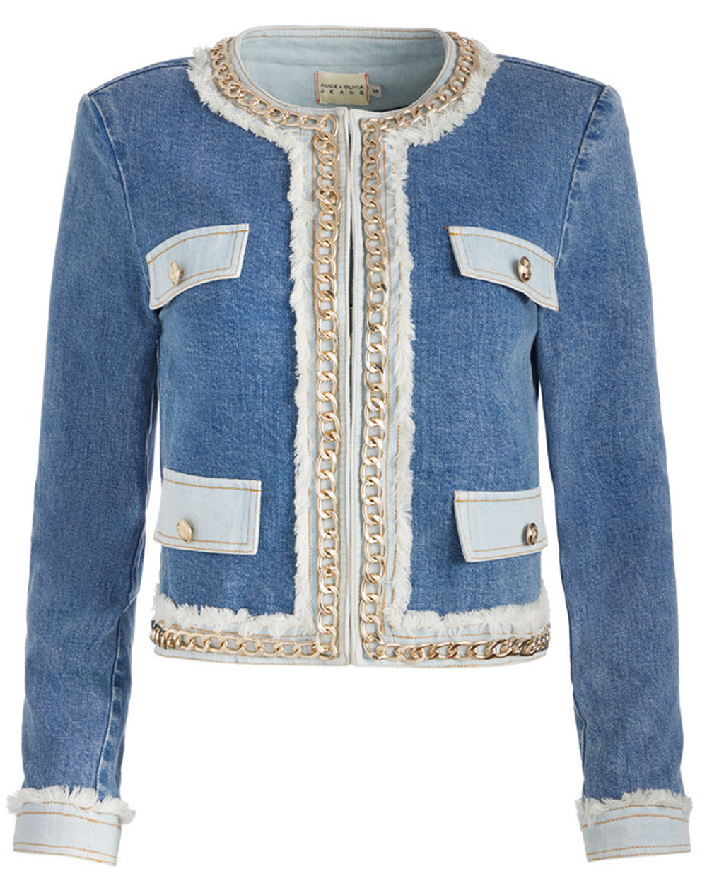 Avery Blue Landon Crop Denim Jacket