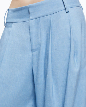 Chambray Scarlet Wide Leg Flare Pant