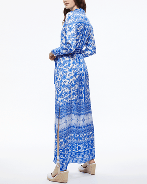 Greek Tile Chassidy Maxi Shirt Dress