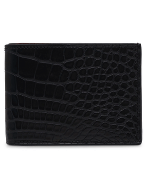 Alligator Bifold Wallet in Black