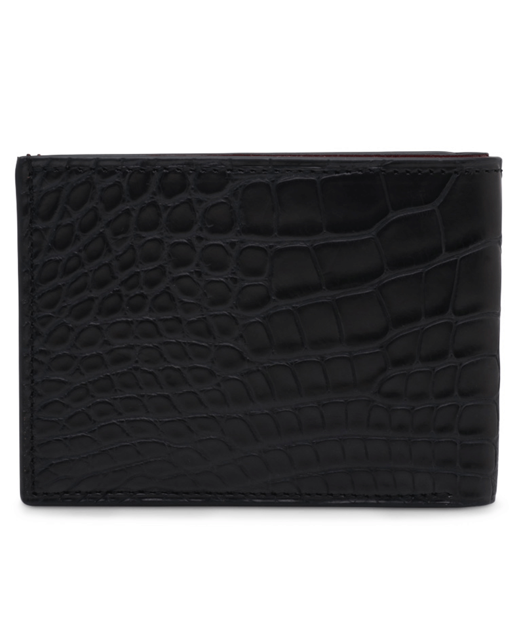 Alligator Bifold Wallet in Black