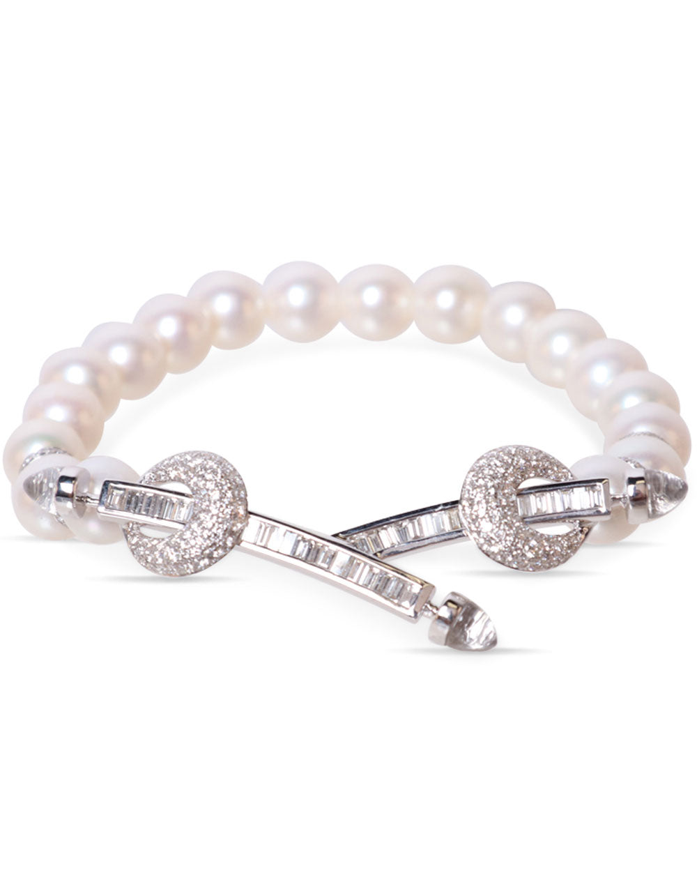 Pearl and Diamond Chakra Bracelet