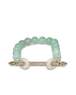 Aventurine and Diamond Chakra Bracelet