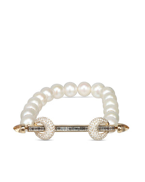 Pearl and Diamond Chakra Bracelet