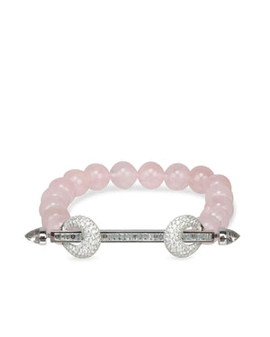 Rose Quartz and Diamond Bracelet