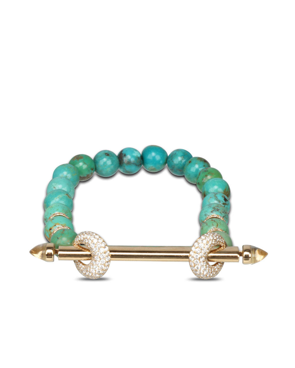 Turquoise and Diamond Chakra Bracelet