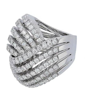 Double Swirl Diamond Ring