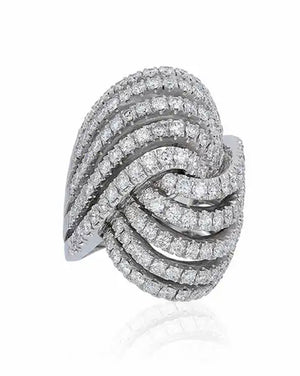 Double Swirl Diamond Ring