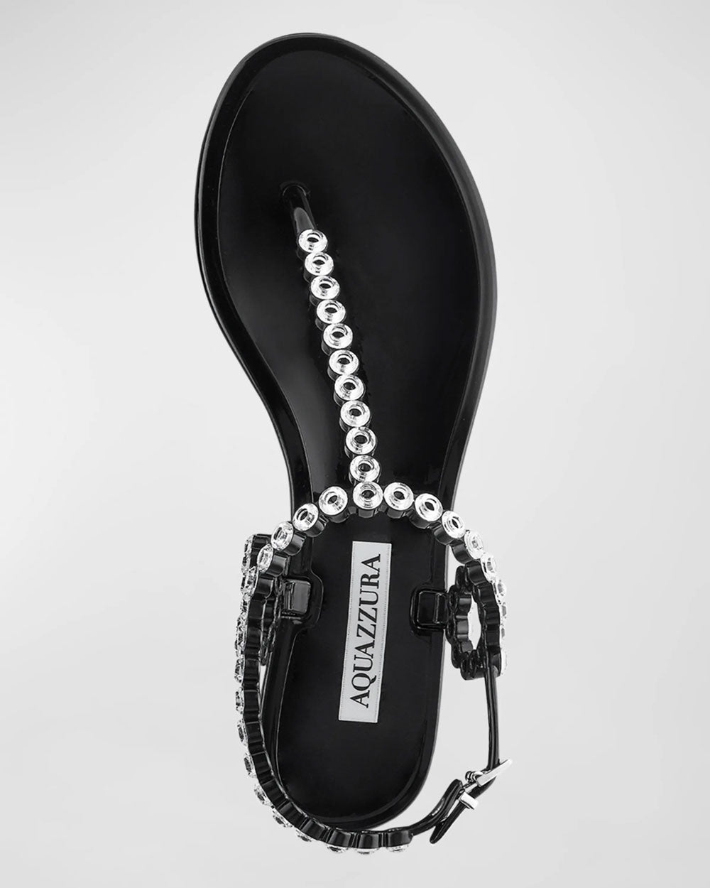 Barely There Crystal Jelly Sandal in Black