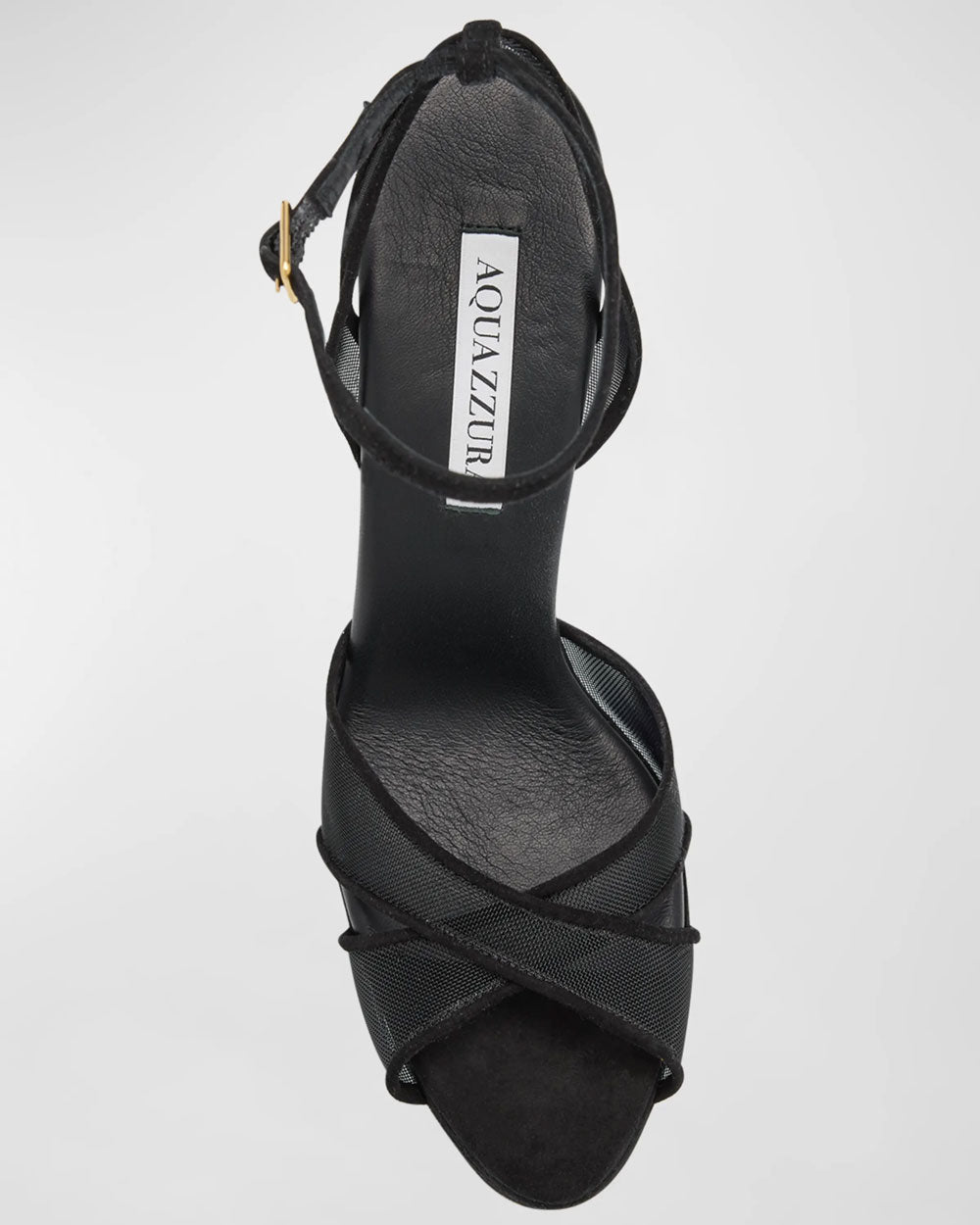 Divine Mesh Platform Sandal in Black
