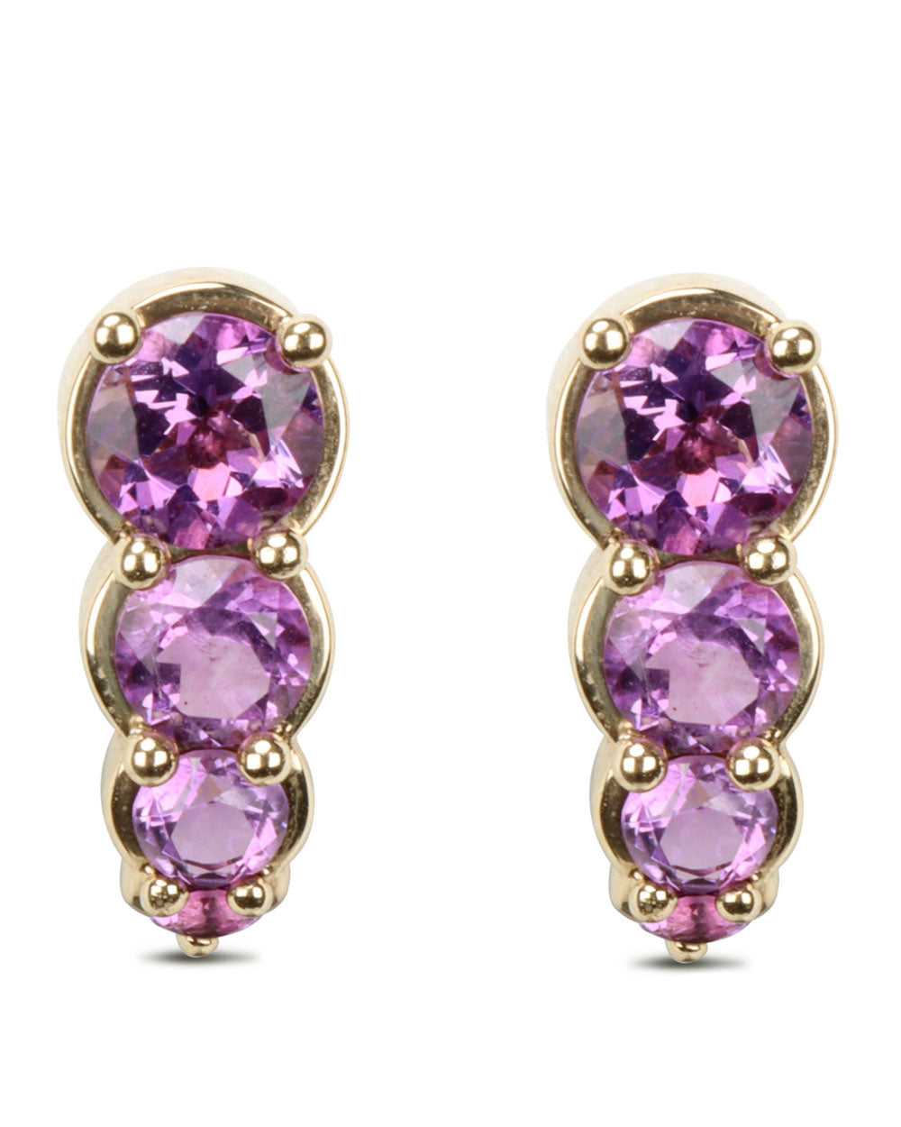 Amethyst Hook Earrings