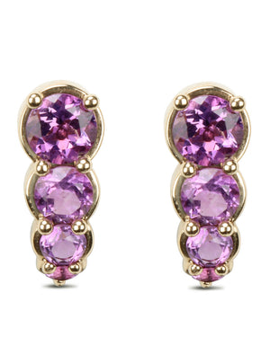 Amethyst Hook Earrings