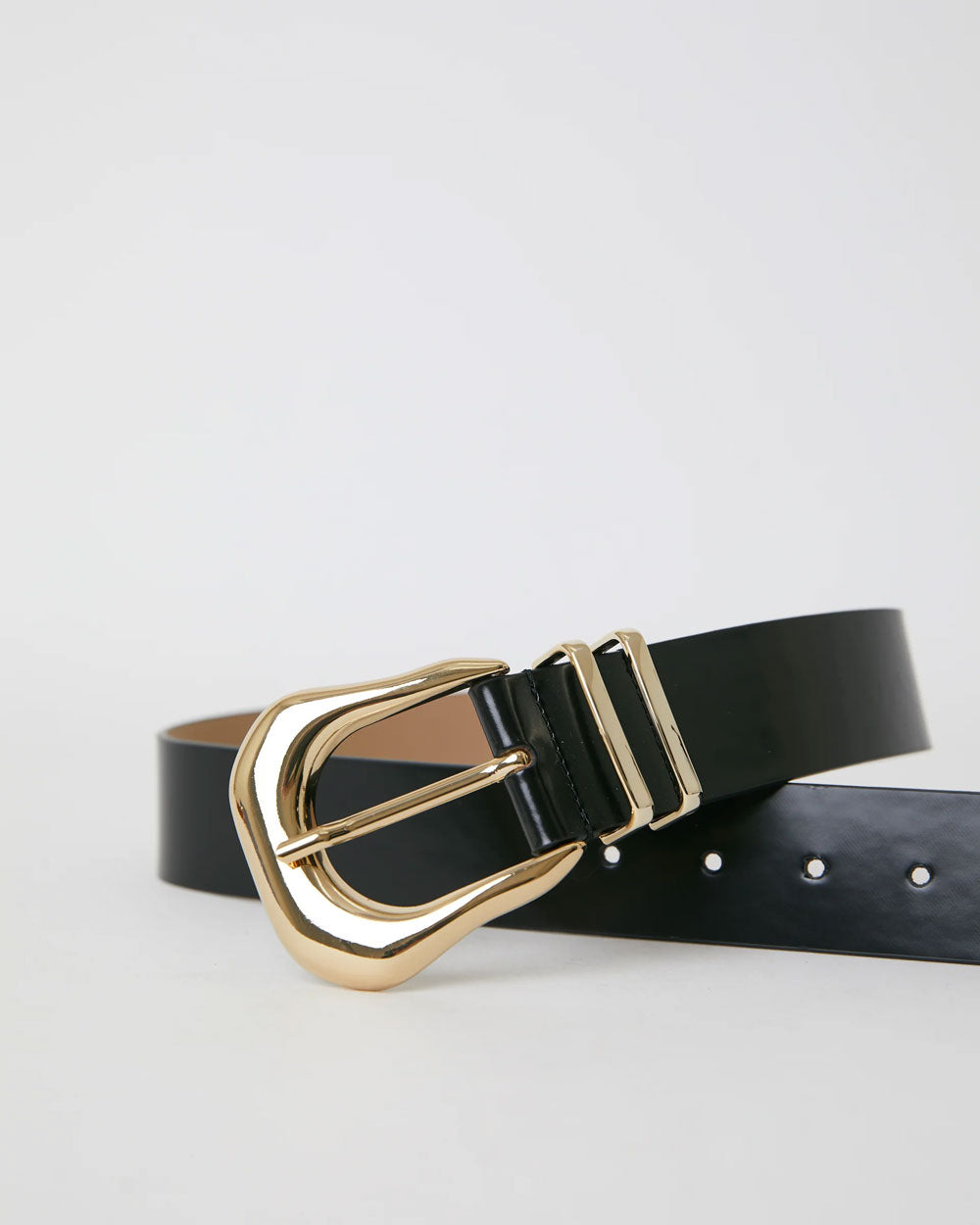 Koda Mod Leather Belt in Black and Gold