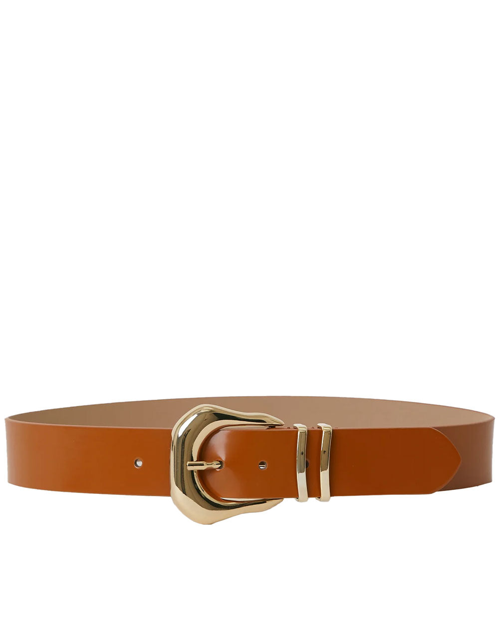 Koda Mod Leather Belt in Cuoio and Gold