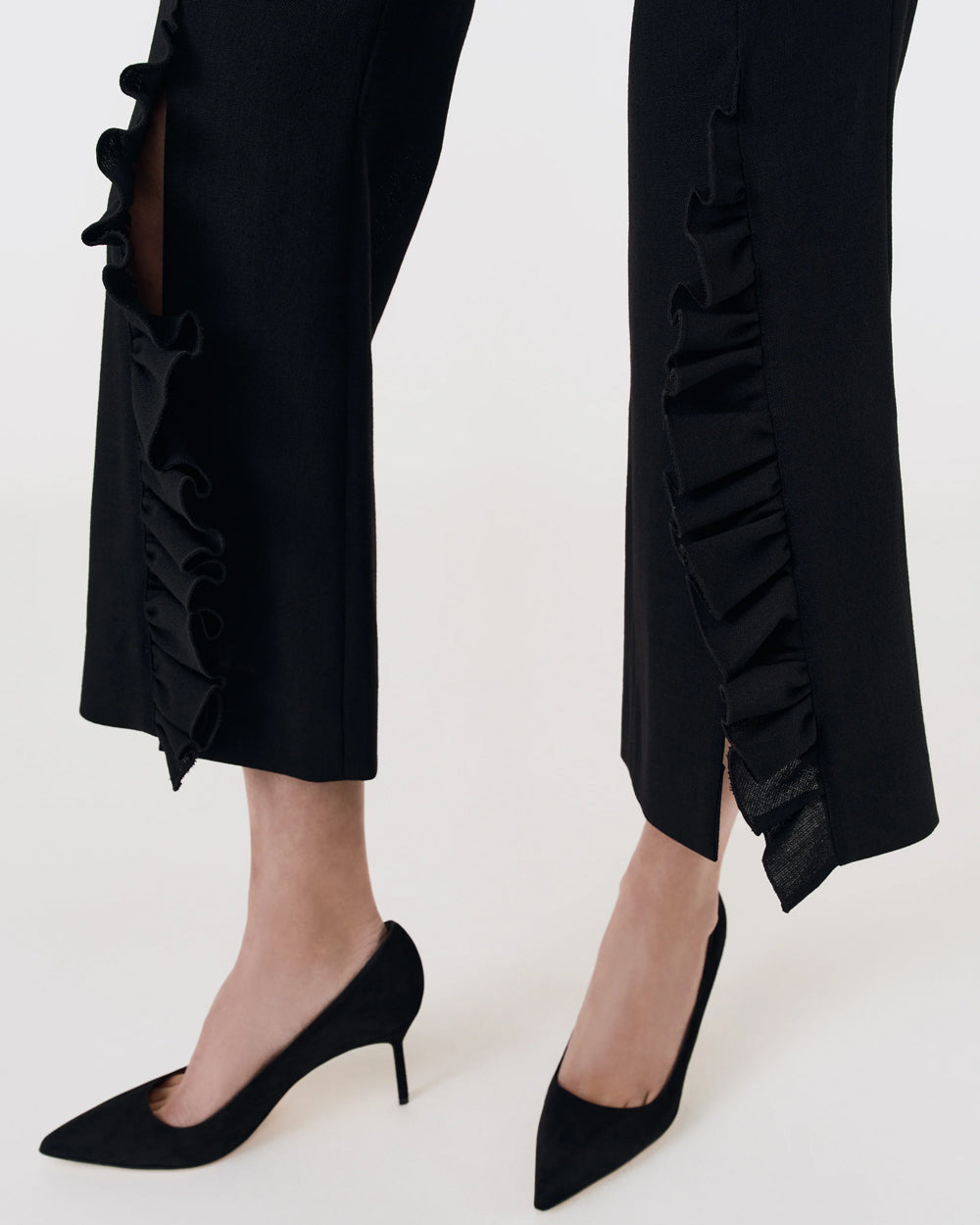 Black Credo Frill Trouser