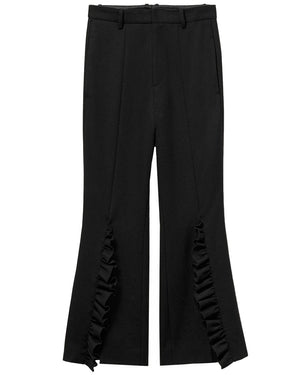 Black Credo Frill Trouser