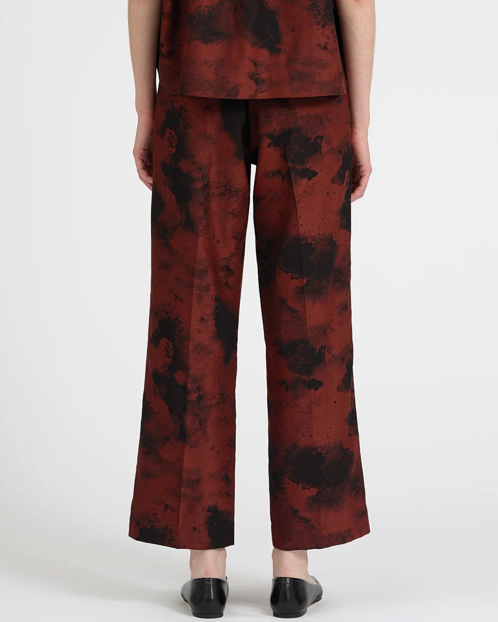 Red and Black Jacquard Trouser