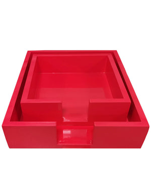 Coral Luxe Lacquer Tray