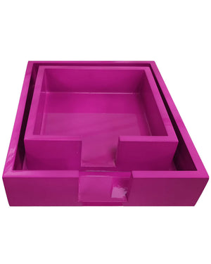 Hot Pink Luxe Lacquer Tray