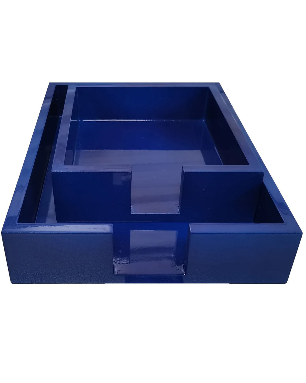 Navy Luxe Lacquer Tray