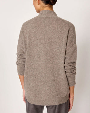 Otter Melange Siena Wrap Neck Pullover