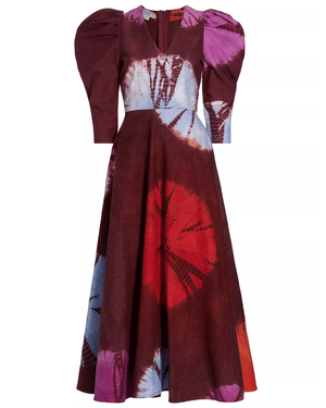 Burgandy-Multi Dami Dress