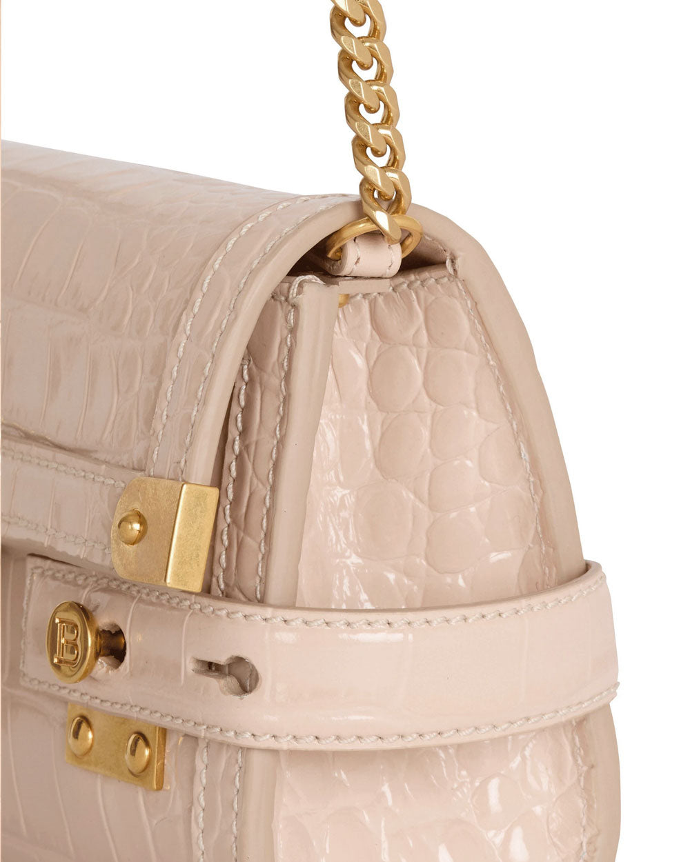 B-Buzz Pouch 23 Leather Clutch Bag in Nude