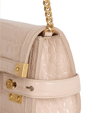 B-Buzz Pouch 23 Leather Clutch Bag in Nude