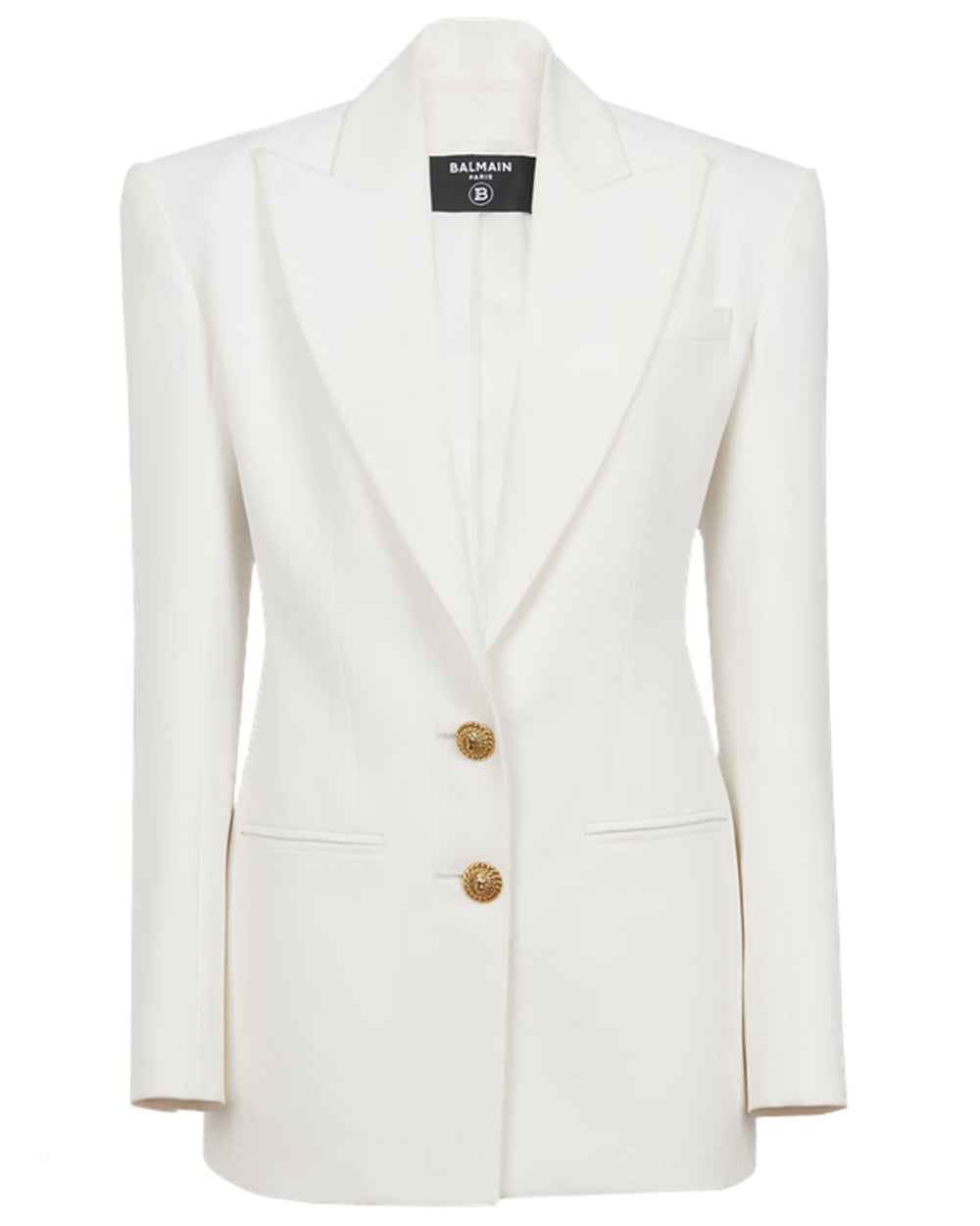 Blanc Crepe Fitted Jacket