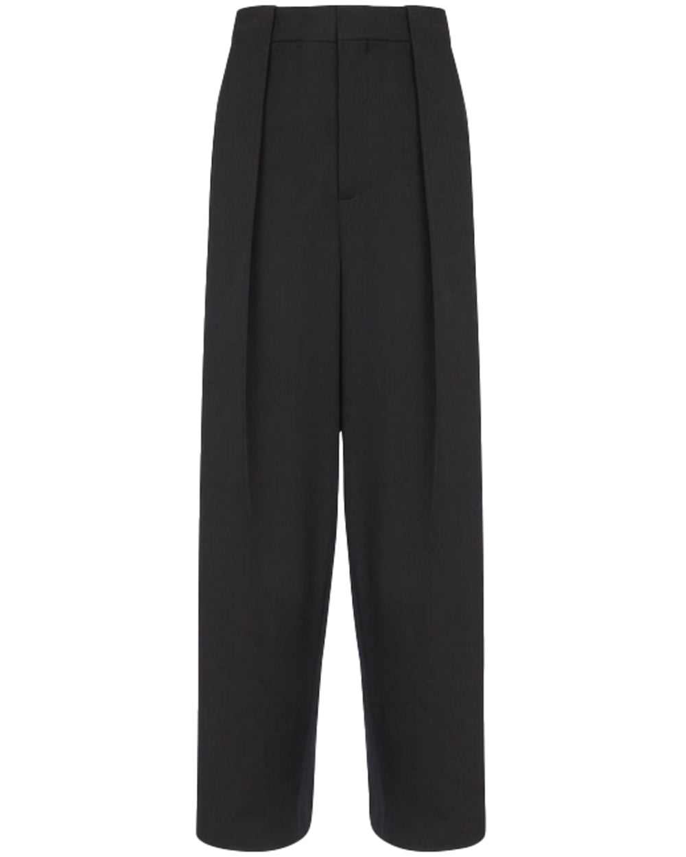 Noir Pleated Grain de Poudre Pant