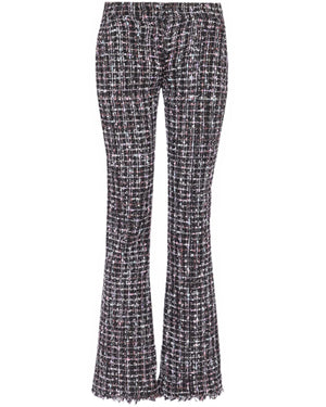 Noir Tweed Flare Pant