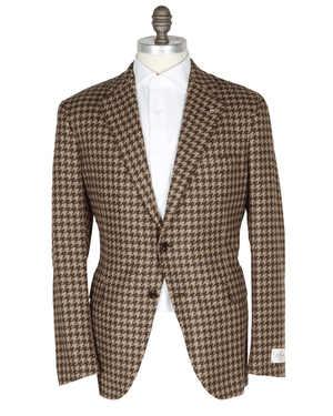 Brown and Tan Houndstooth Sportcoat