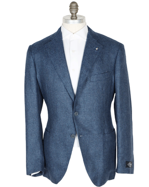 Mid Blue Check Cashmere Sportcoat