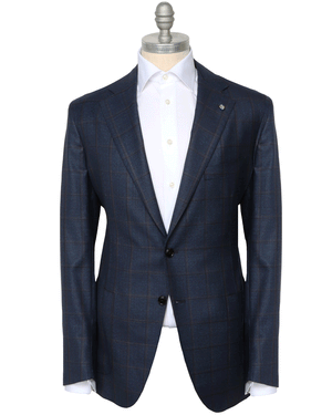 Navy and Tan Windowpane Sportcoat