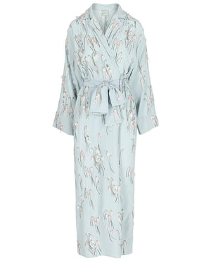 Winter Blue Embellished Gisou Wrap Dress