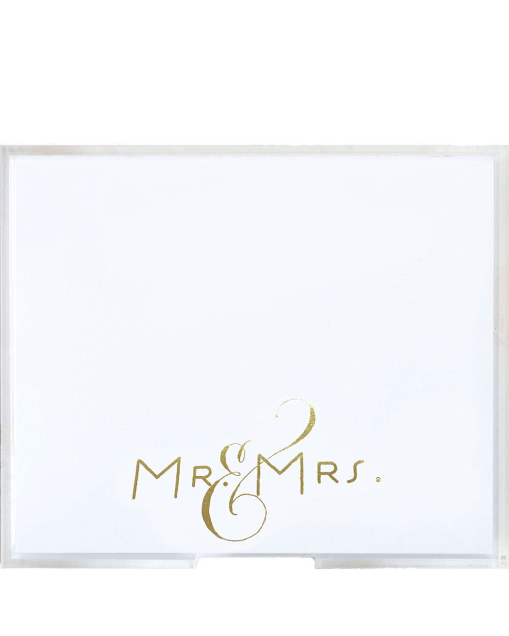 Mr. and Mrs. Gold Foil Notepad