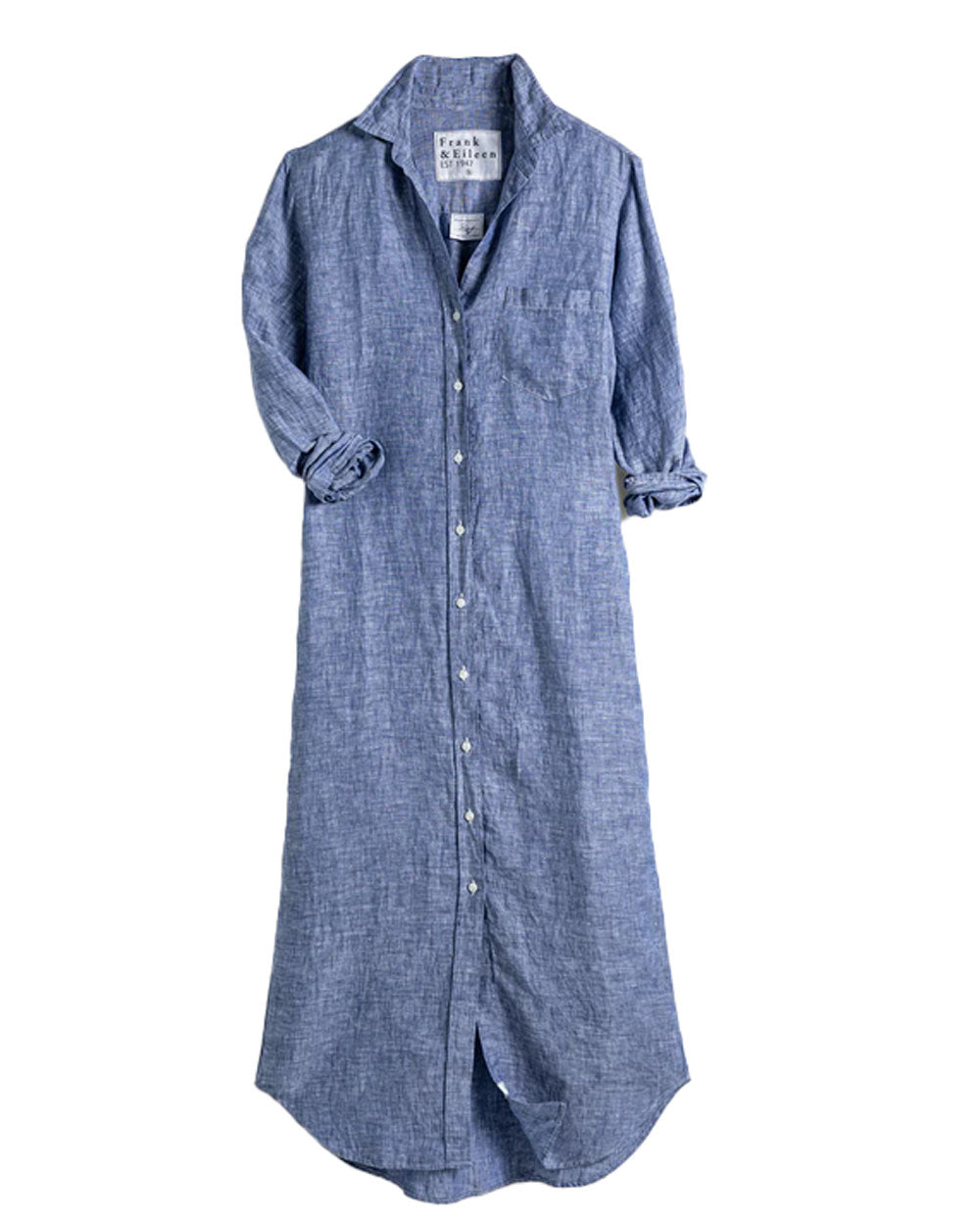 Famous Blue Rory Button Up Dress