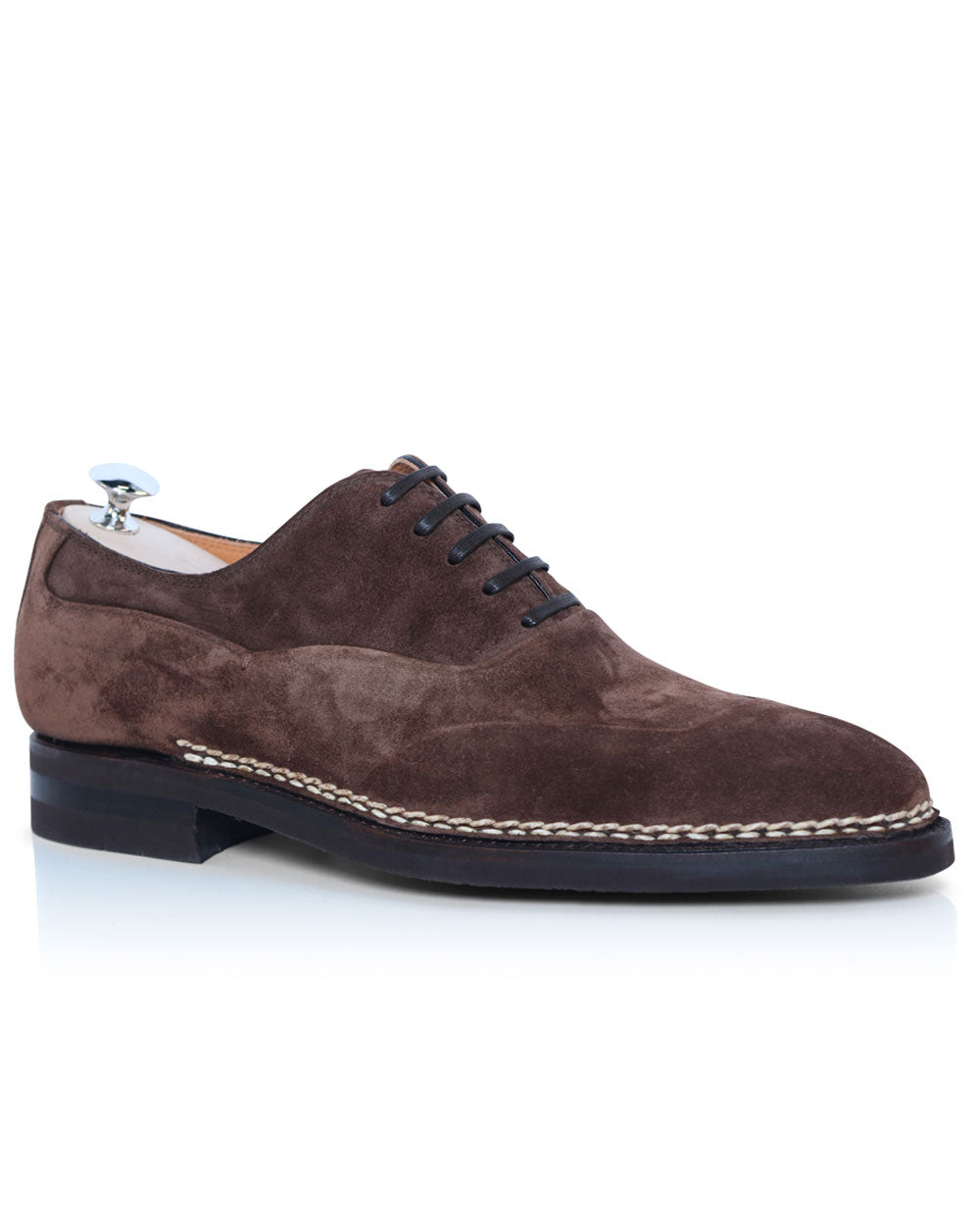 Suede Casual Lace-Up in Chocolate