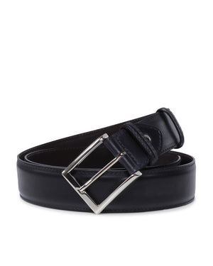 Leather Belt in Nero Caffe