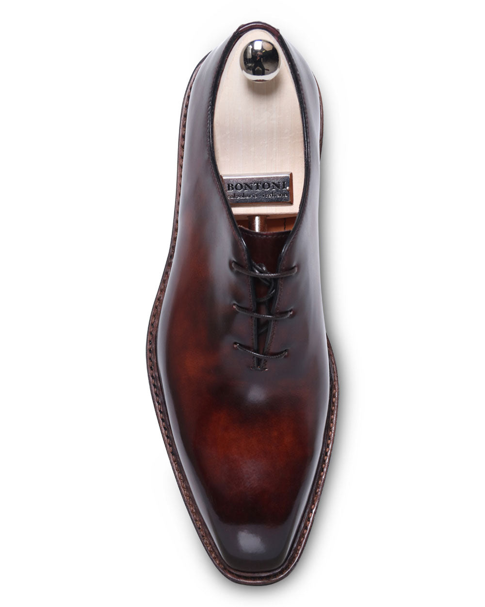 Matton Scuro Leather Lace Up Shoe with Lug Sole in Dark Chocolate