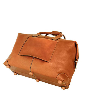 Life 18" Leather Duffle in Cognac