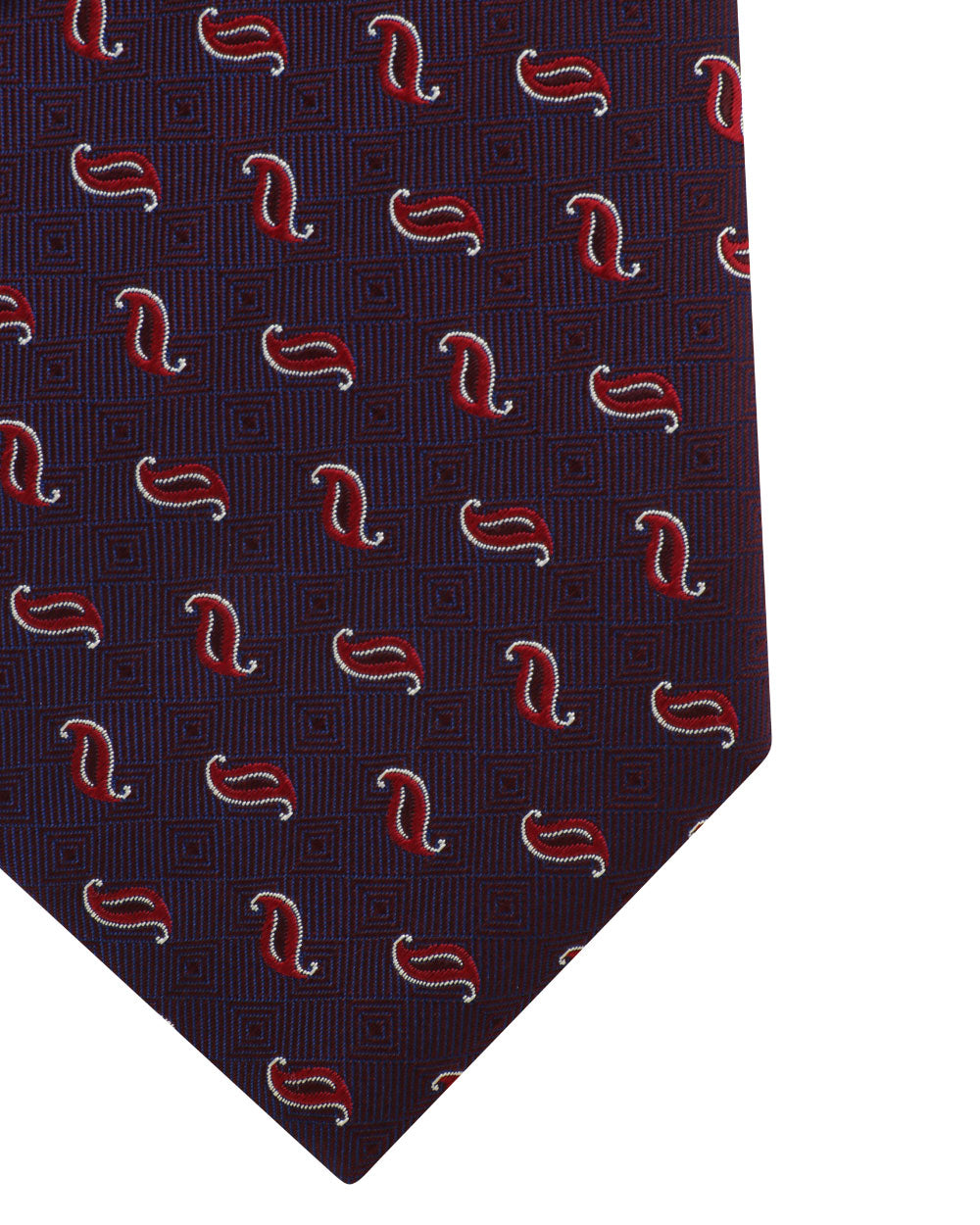 Amaranth and Flame Paisley Motif Tie