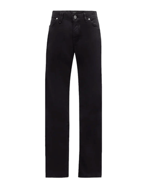 Black Strech Dyed Casual Pant