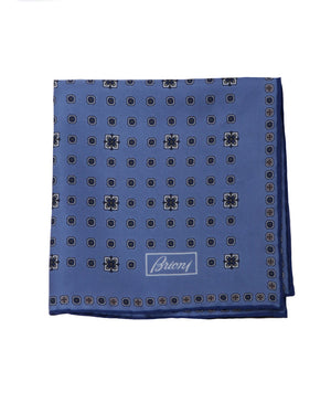 Blue Medallion Pocket Square