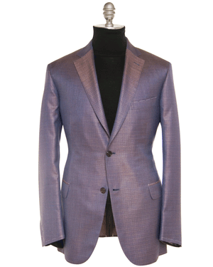 Blue Melange Cashmere and Silk Sportcoat